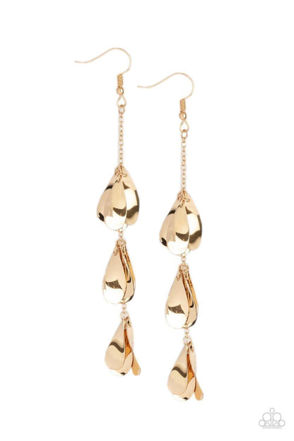 Paparazzi Accessories - Arrival Chime - Gold Earrings - Bling by JessieK