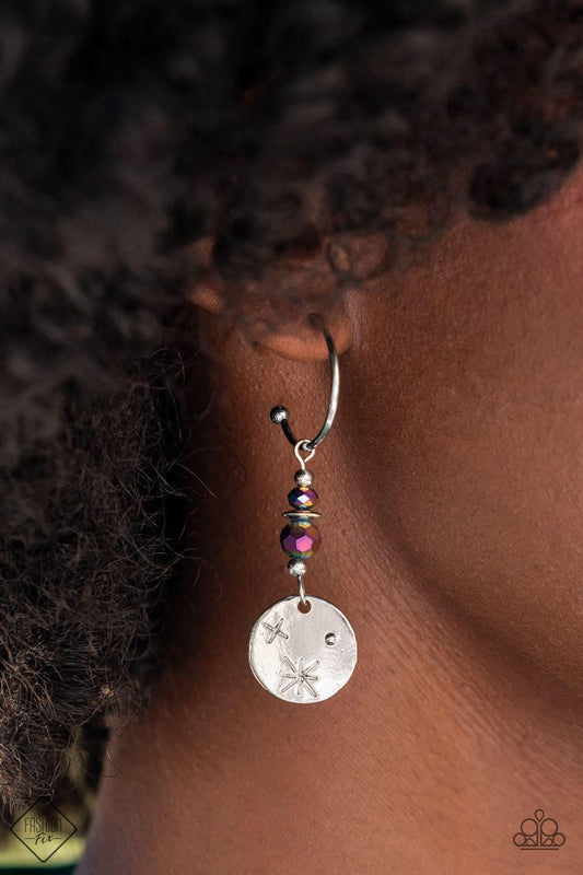 Paparazzi Accessories - Artificial Starlight - Multicolor "oil-spill" Earrings - Bling by JessieK