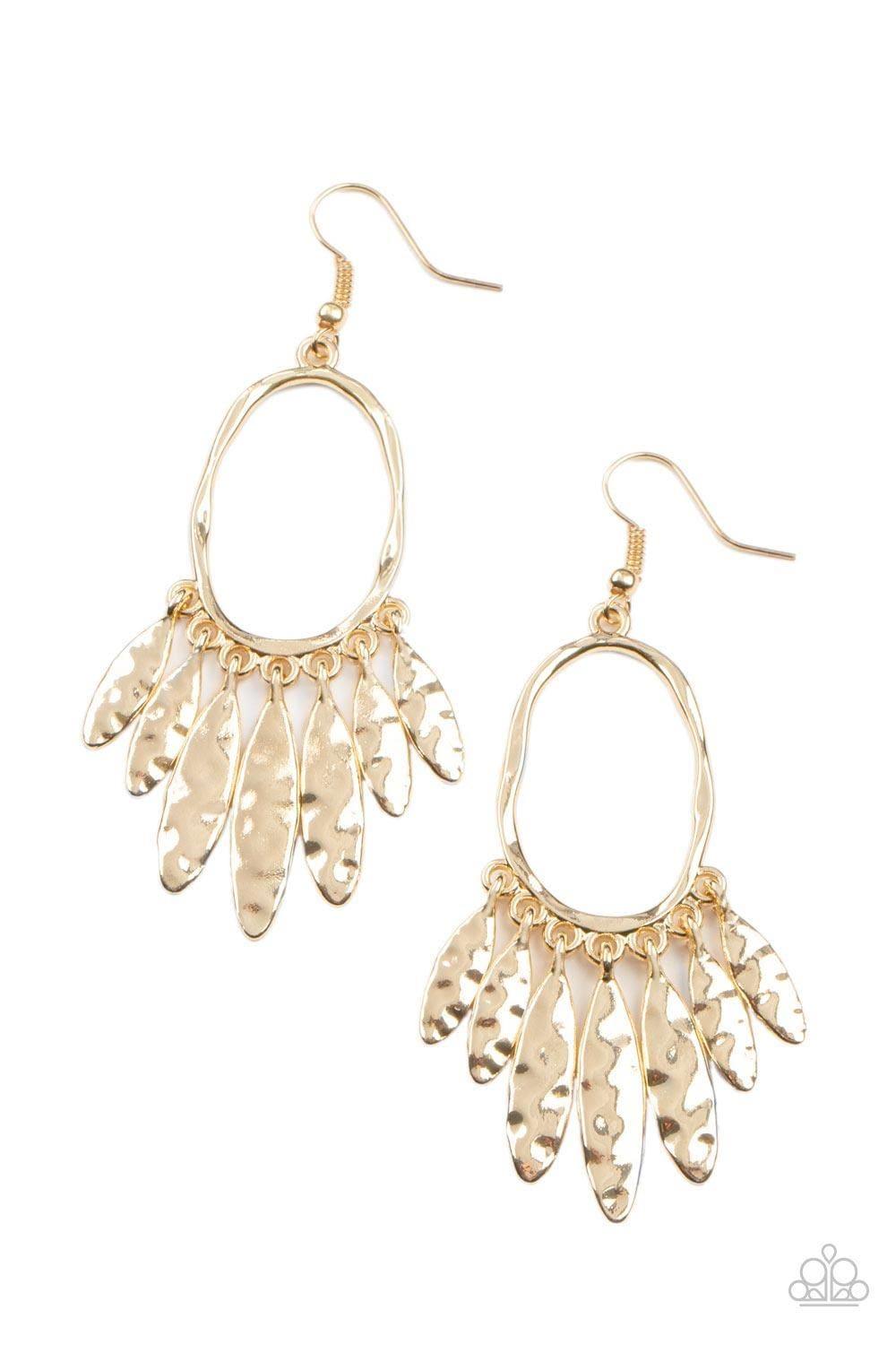 Paparazzi Accessories - Artisan Aria - Gold Earrings - Bling by JessieK