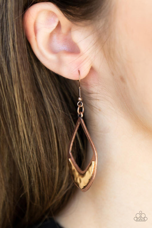 Paparazzi Accessories - Artisan Treasure - Copper Earrings - Bling by JessieK
