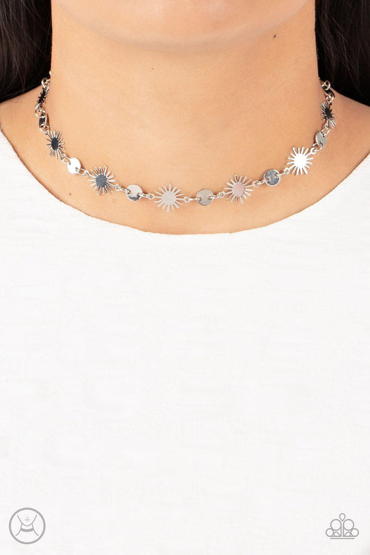 Paparazzi Accessories - Astro Goddess - Silver Choker Necklace - Bling by JessieK