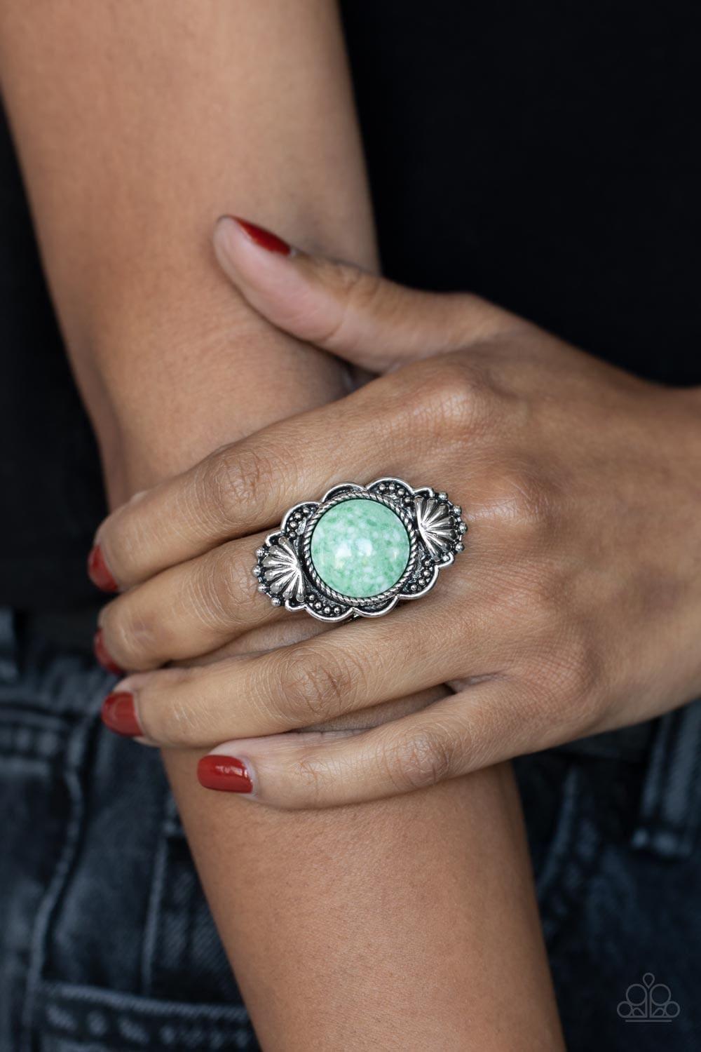 Paparazzi Accessories - Atlantis Adventure - Green Ring - Bling by JessieK