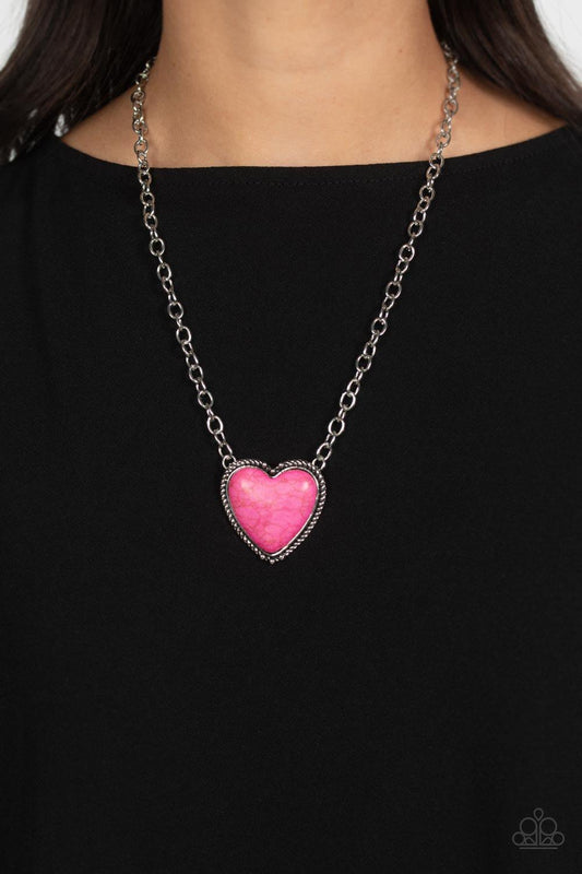 Paparazzi Accessories - Authentic Admirer - Pink Necklace - Bling by JessieK