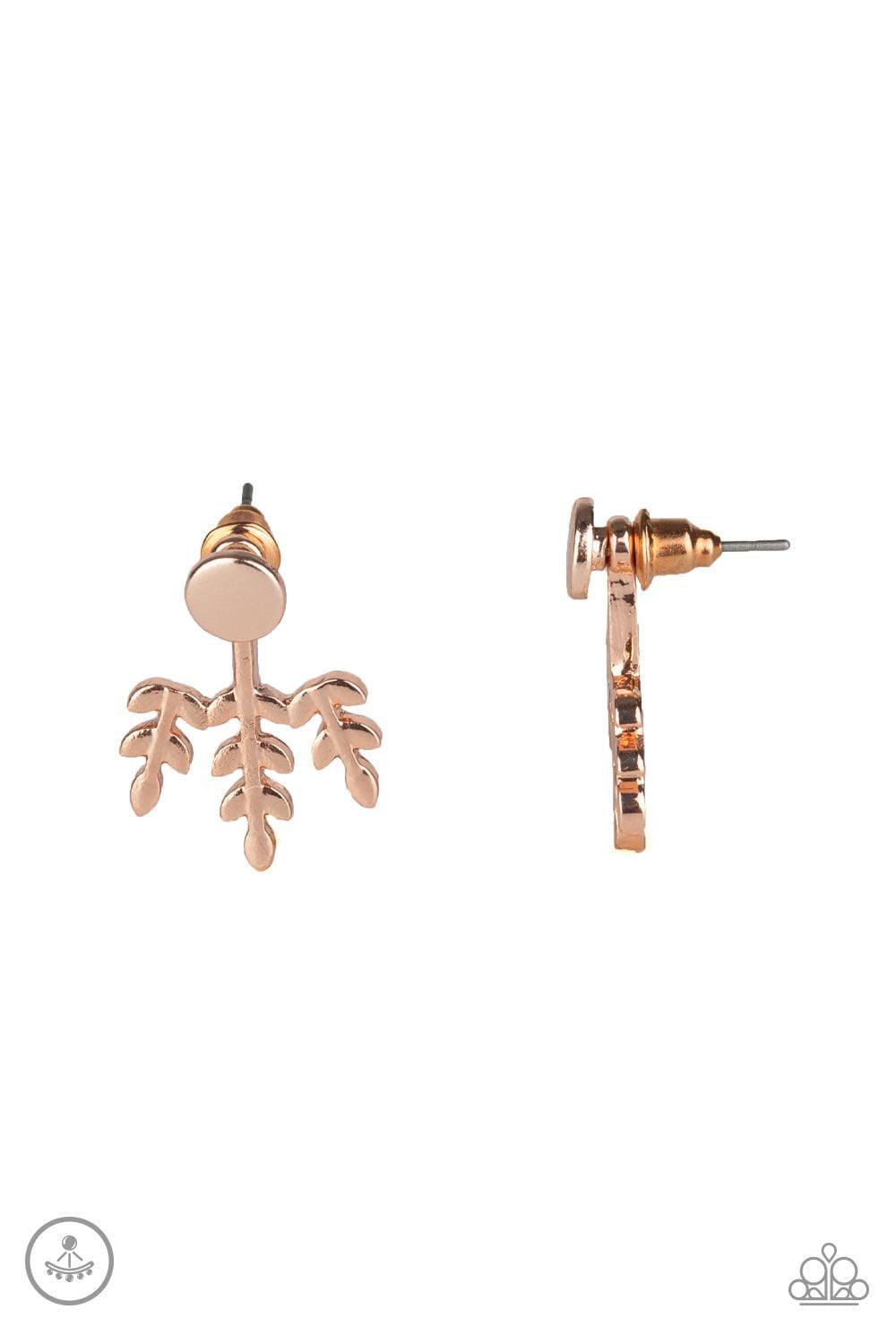 Paparazzi Accessories - Autumn Shimmer - Rose Gold Earrings - Bling by JessieK