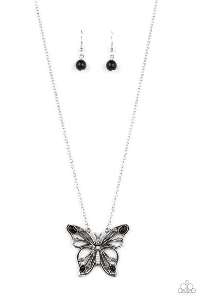 Paparazzi Accessories - Badlands Butterfly - Black Necklace - Bling by JessieK