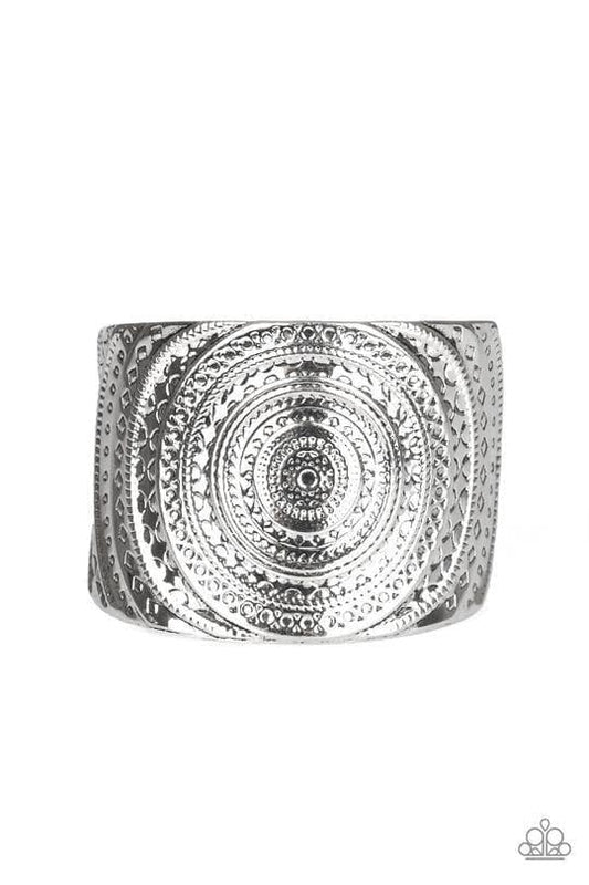 Paparazzi Accessories - Bare Your Sol - Silver Cuff Bracelet - Bling by JessieK