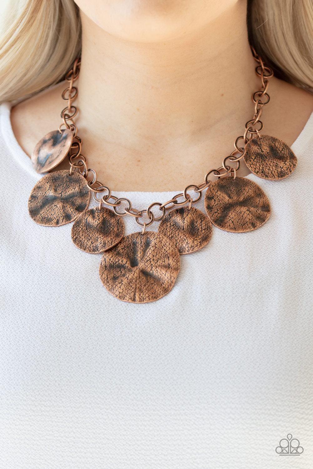 Paparazzi Accessories - Barely Scratched The Surface - Copper Necklace - Bling by JessieK