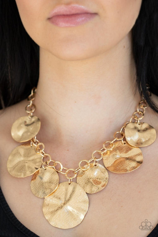 Paparazzi Accessories - Barely Scratched The Surface - Gold Necklace - Bling by JessieK