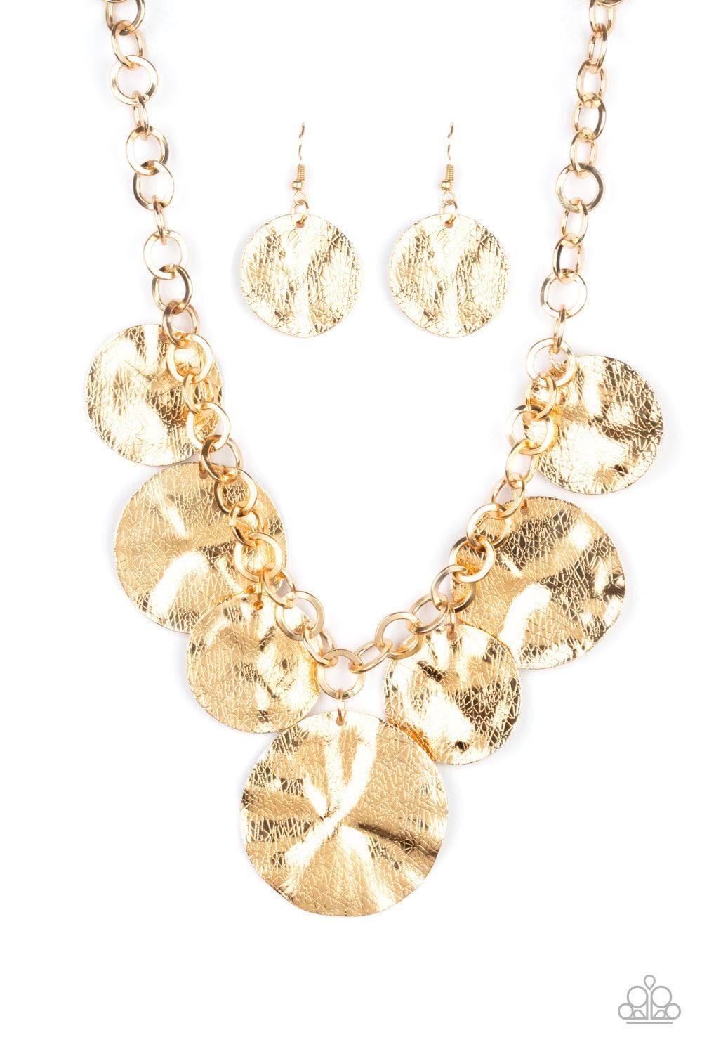 Paparazzi Accessories - Barely Scratched The Surface - Gold Necklace - Bling by JessieK