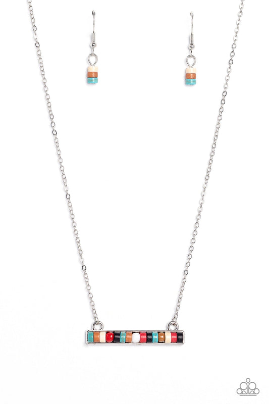 Paparazzi Accessories - Barred Bohemian - Multicolor Necklace - Bling by JessieK