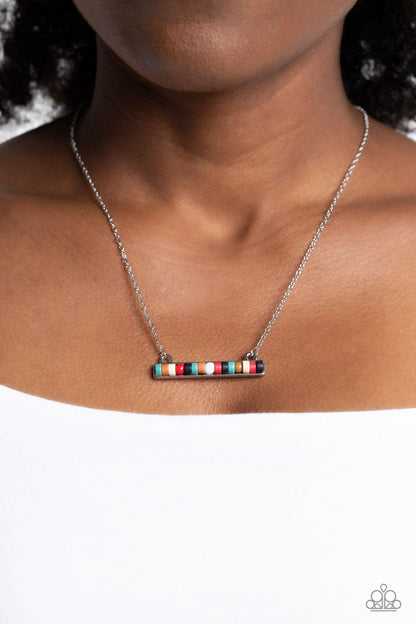 Paparazzi Accessories - Barred Bohemian - Multicolor Necklace - Bling by JessieK