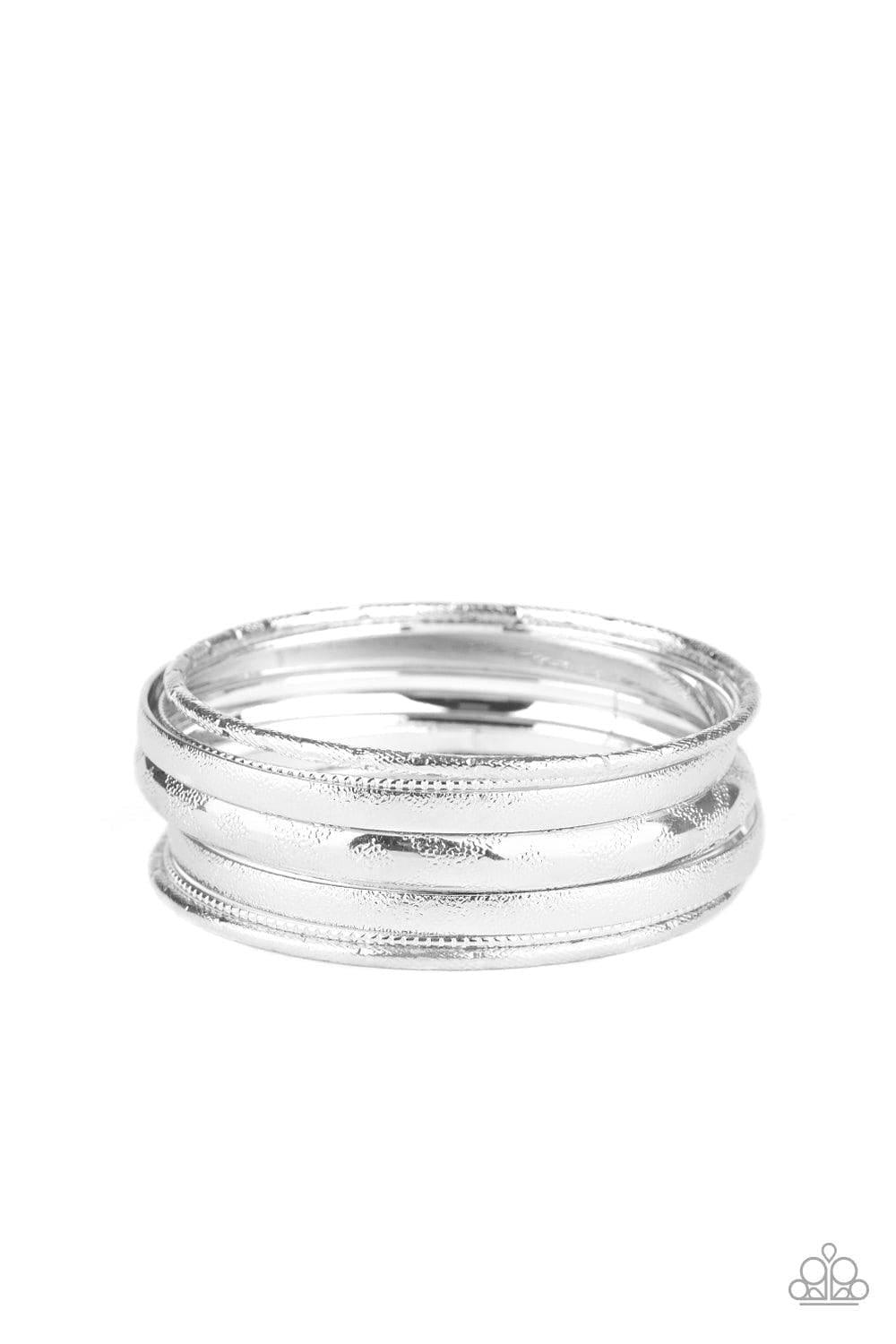 Paparazzi Accessories - Basic Bauble - Silver Bracelet - Bling by JessieK