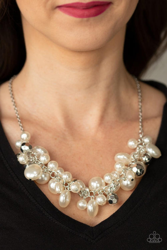 Paparazzi Accessories - Battle Of The Bombshells - White Necklace - Bling by JessieK
