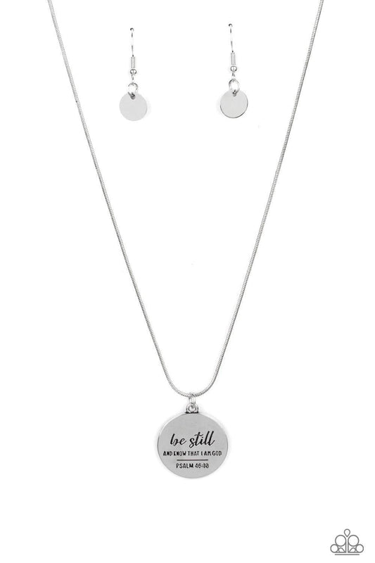 Paparazzi Accessories - Be Still - Silver Necklace - Bling by JessieK