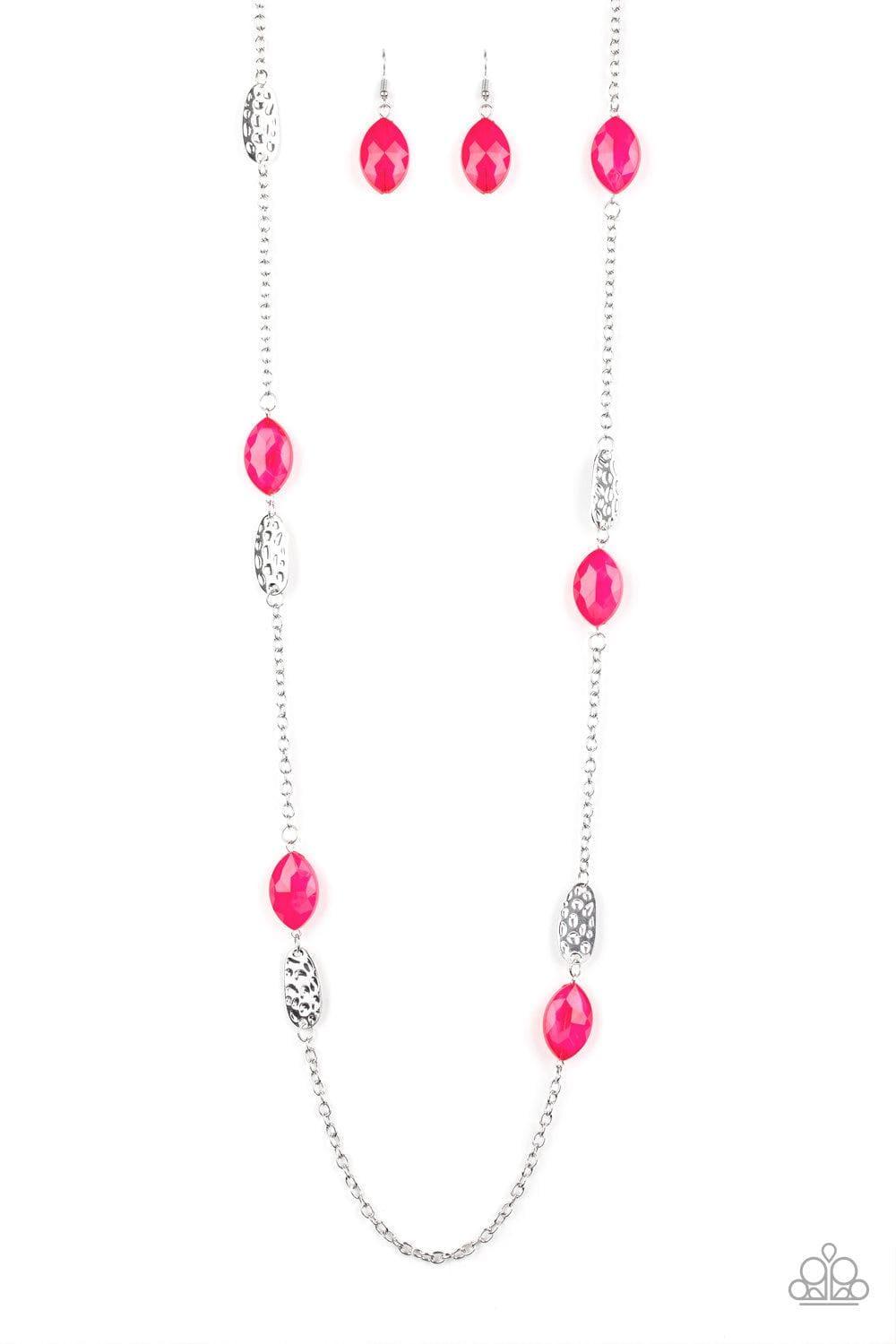 Paparazzi Accessories - Beachfront Beauty - Pink Necklace - Bling by JessieK