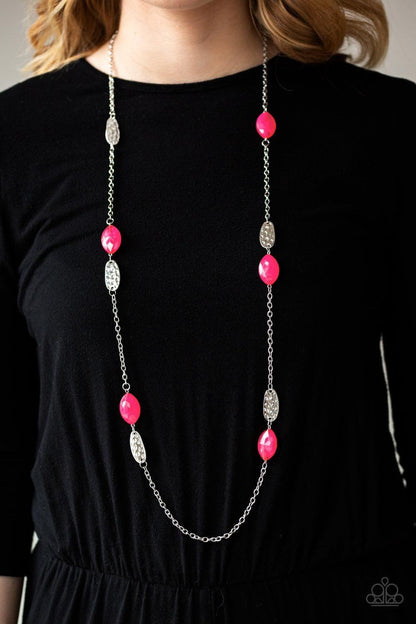 Paparazzi Accessories - Beachfront Beauty - Pink Necklace - Bling by JessieK