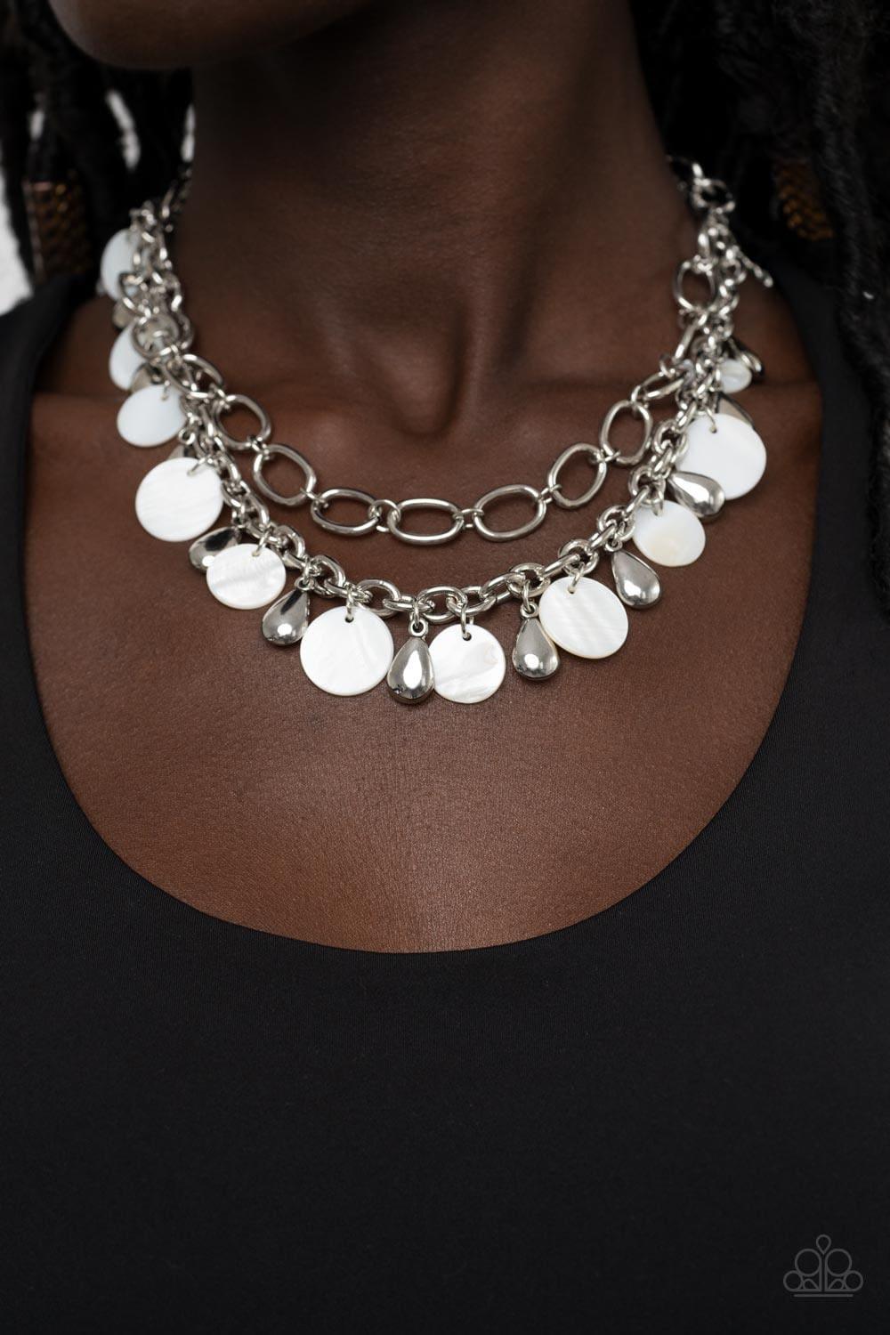 Paparazzi Accessories - Beachfront Fabulous - White Necklace - Bling by JessieK