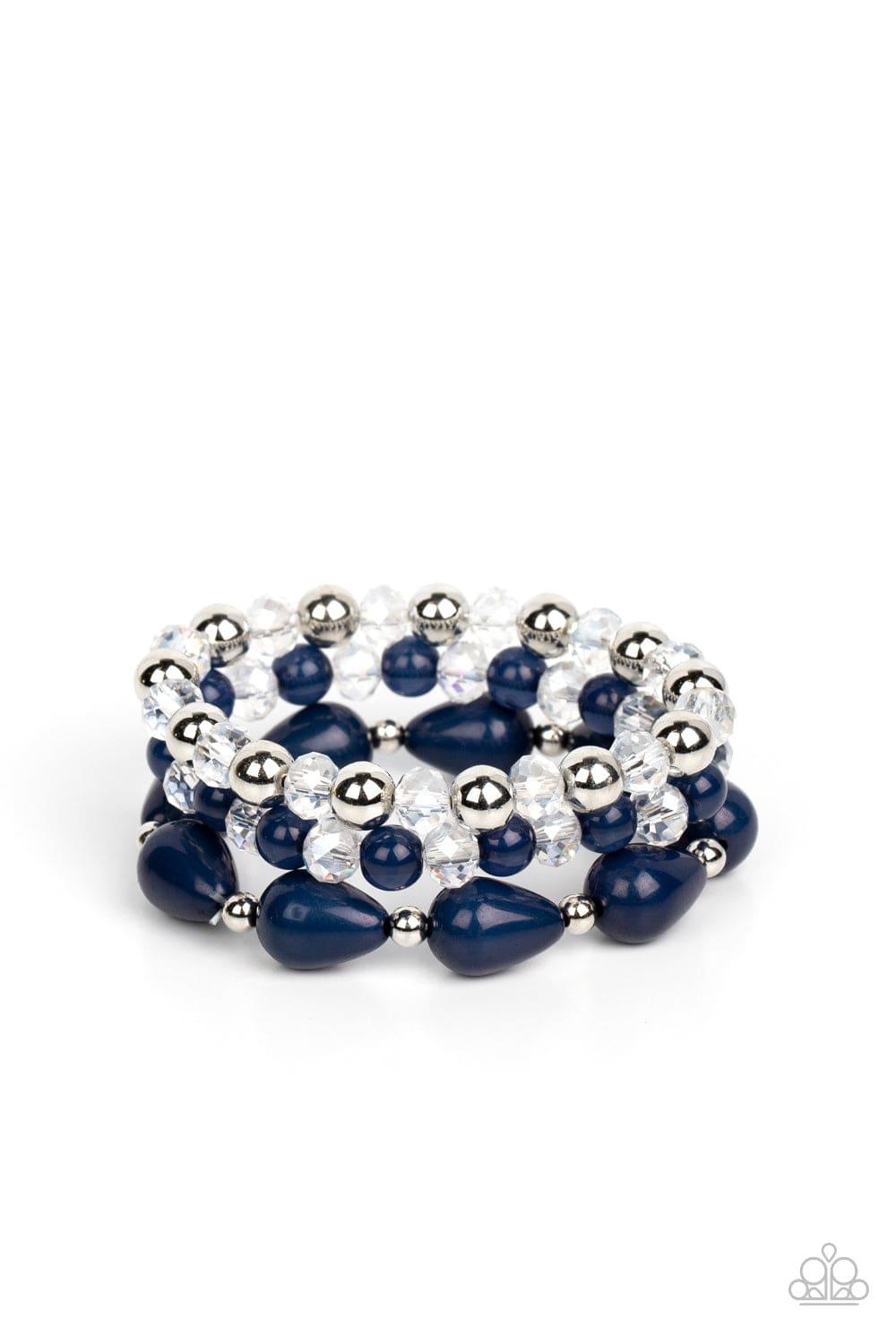 Paparazzi Accessories - Beachside Brunch - Blue Bracelet - Bling by JessieK