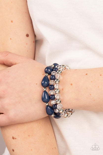 Paparazzi Accessories - Beachside Brunch - Blue Bracelet - Bling by JessieK