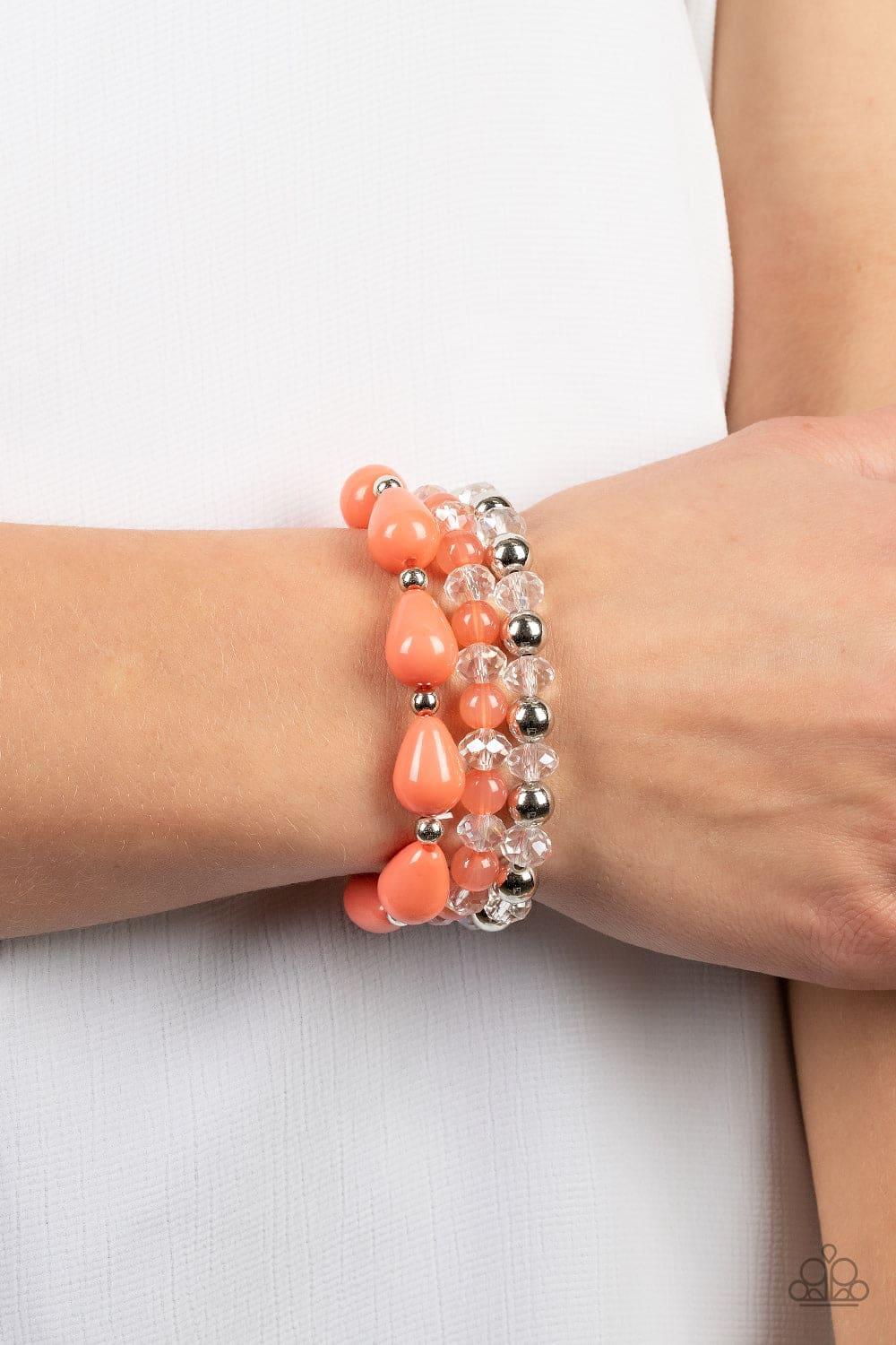 Paparazzi Accessories - Beachside Brunch - Orange Bracelet - Bling by JessieK