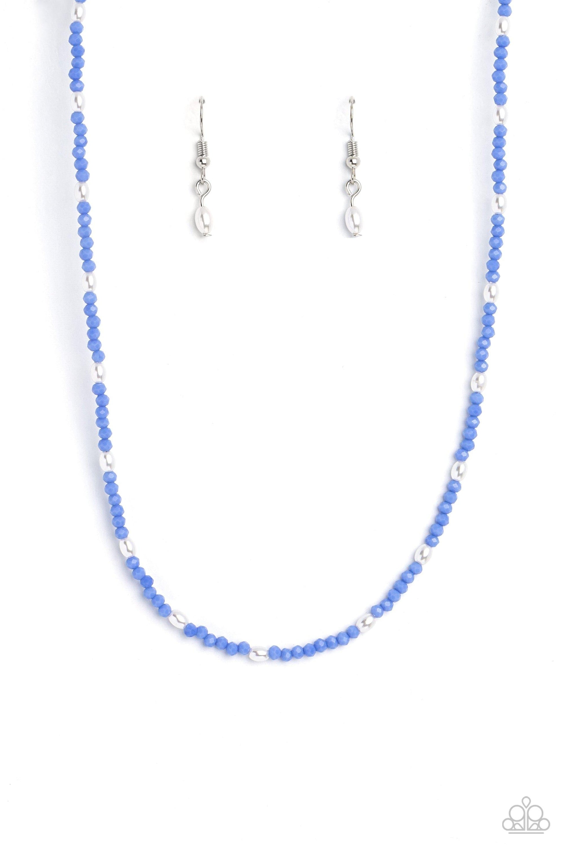 Paparazzi Accessories - Beaded Blitz - Blue Choker Necklace - Bling by JessieK