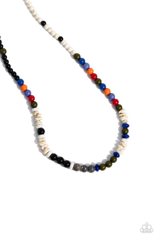 Paparazzi Accessories - Beaded Bravery - Multicolor Urban Necklace - Bling by JessieK