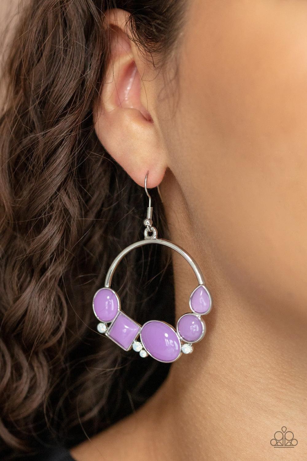 Paparazzi Accessories - Beautifully Bubblicious - Purple Earrings - Bling by JessieK