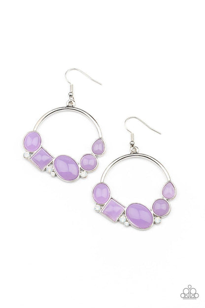 Paparazzi Accessories - Beautifully Bubblicious - Purple Earrings - Bling by JessieK