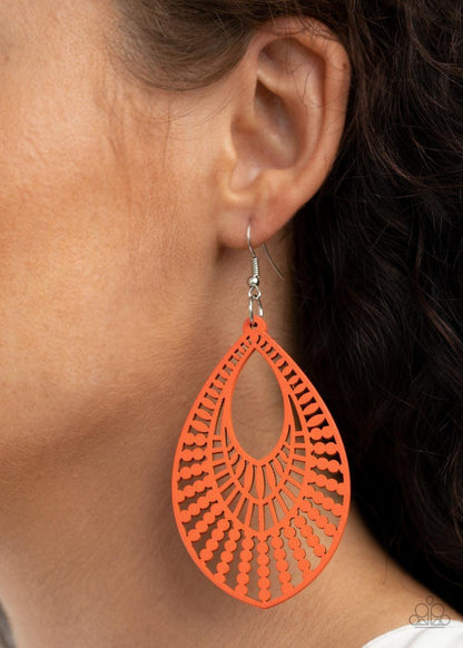 Paparazzi Accessories - Bermuda Breeze - Orange Earrings - Bling by JessieK