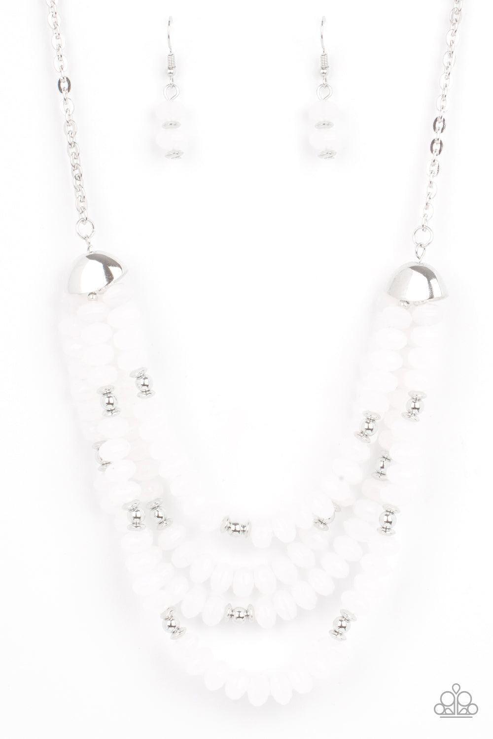 Paparazzi Accessories - Best Posh-ible Taste - White Necklace - Bling by JessieK