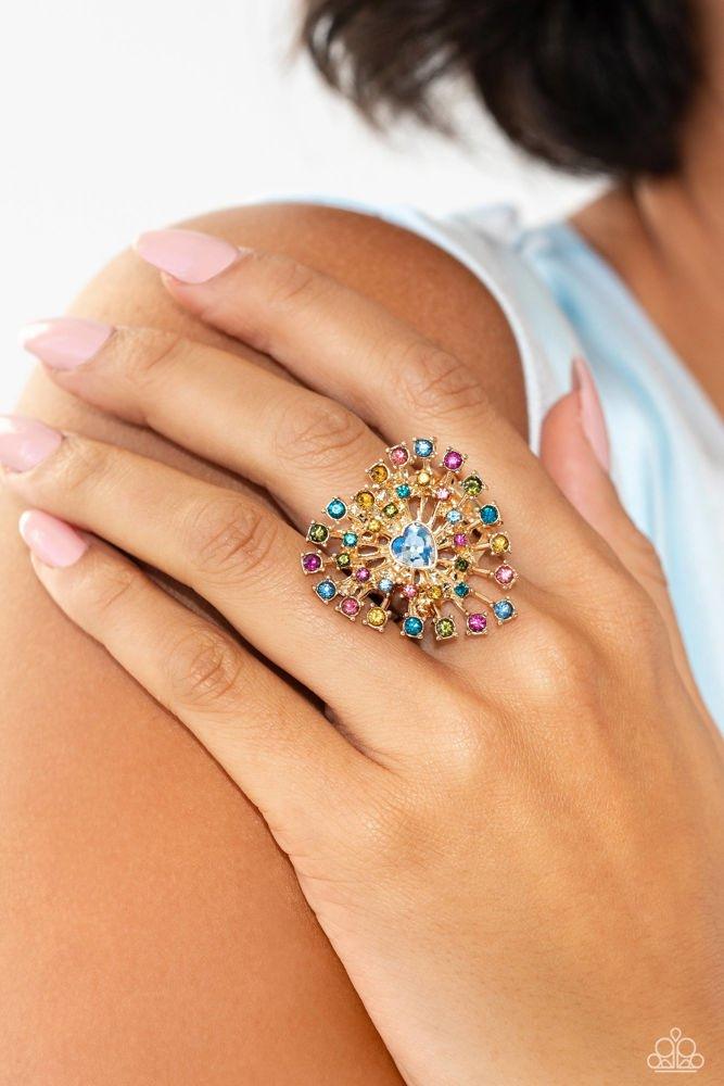Paparazzi Accessories - Bewitching Beau - Multicolor Ring - Bling by JessieK