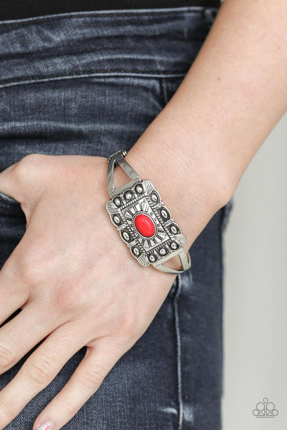 Paparazzi Accessories - Big House On The Prairie - Red Bracelet - Bling by JessieK