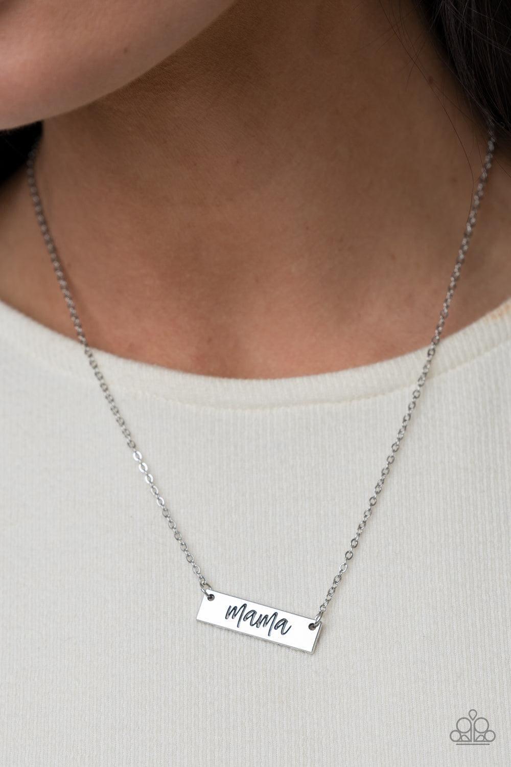 Paparazzi Accessories - Blessed Mama - Silver Necklace - Bling by JessieK