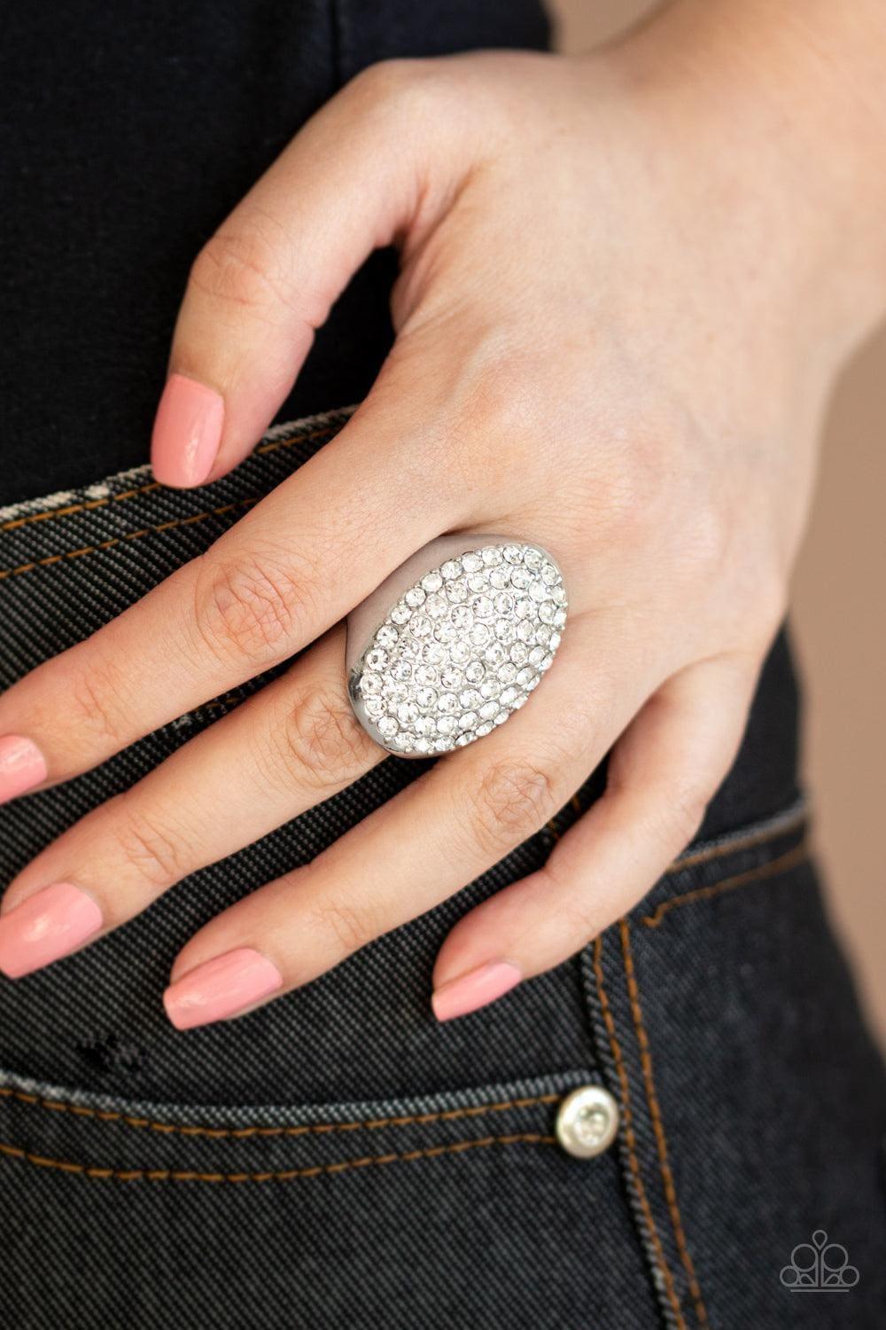 Paparazzi Accessories - Bling Scene - White Ring - Bling by JessieK