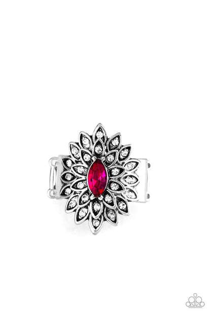Paparazzi Accessories - Blooming Fireworks - Pink Ring - Bling by JessieK