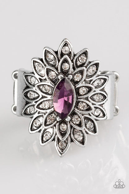 Paparazzi Accessories - Blooming Fireworks - Purple Ring - Bling by JessieK