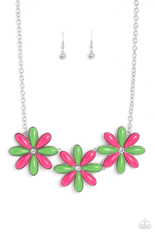 Paparazzi Accessories - Bodacious Bouquet - Green Necklace - Bling by JessieK
