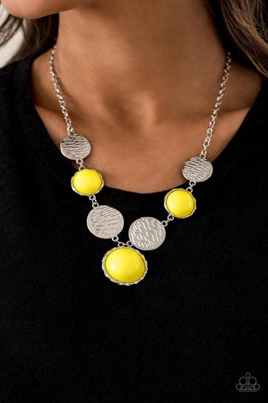 Paparazzi Accessories - Bohemian Bombshell - Yellow Necklace - Bling by JessieK