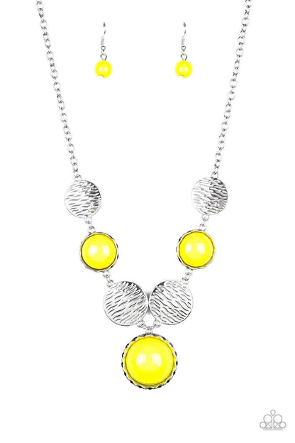 Paparazzi Accessories - Bohemian Bombshell - Yellow Necklace - Bling by JessieK