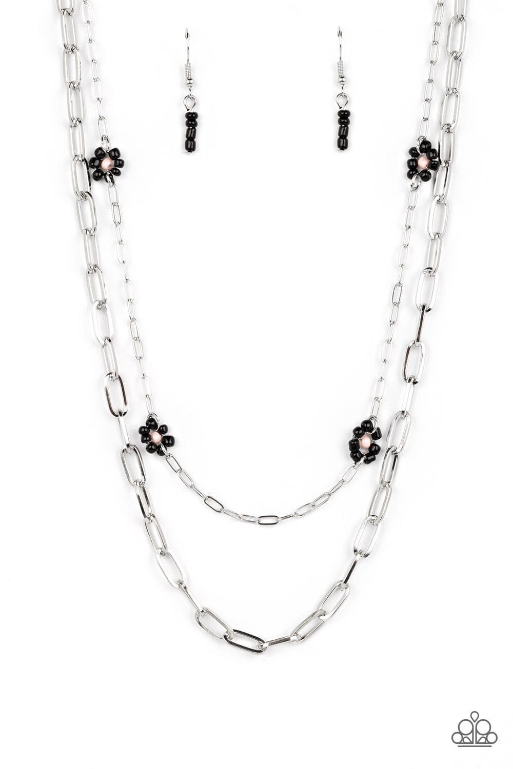 Paparazzi Accessories - Bold Buds - Black Necklace - Bling by JessieK