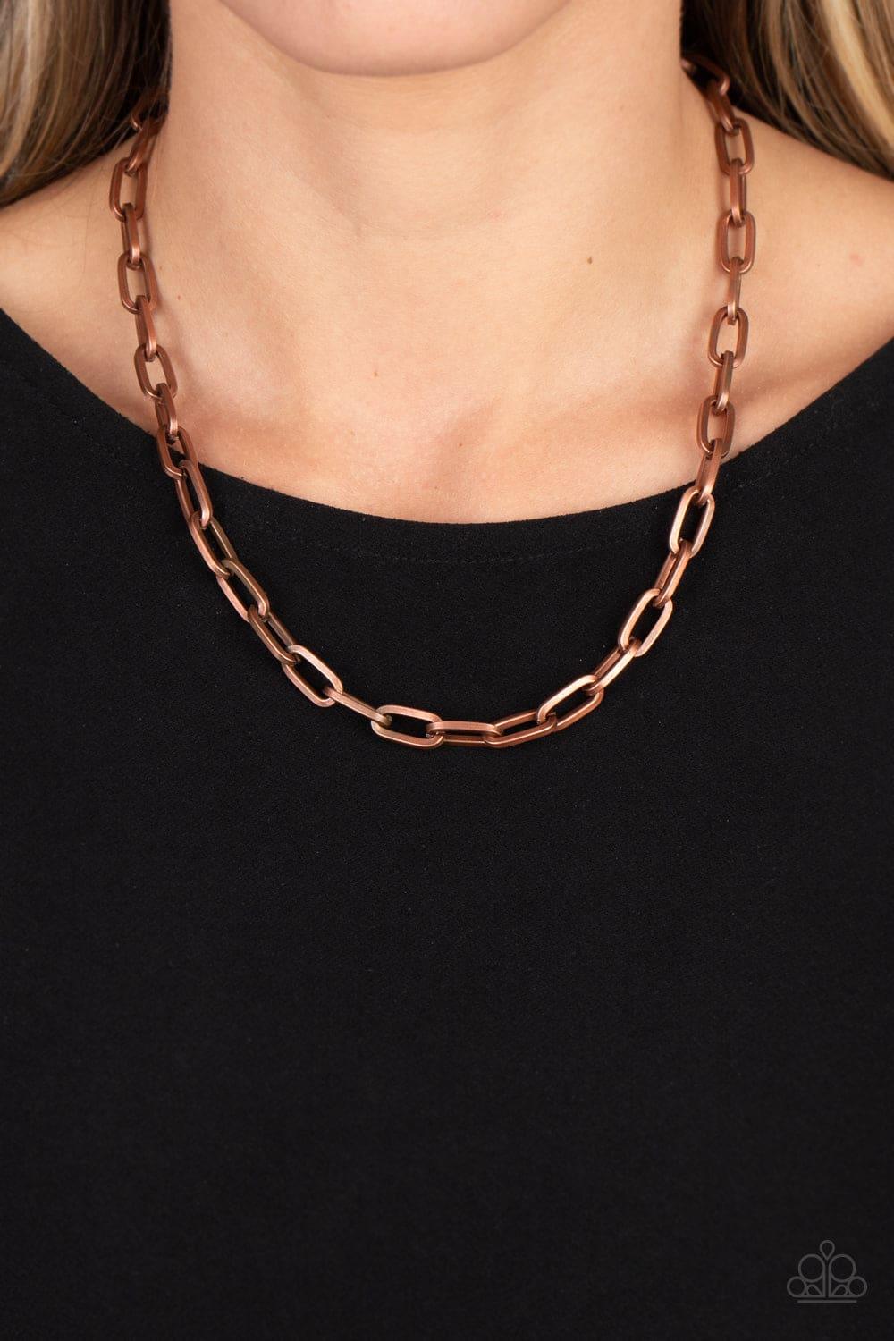 Paparazzi Accessories - Boston Backdrop - Copper Necklace - Bling by JessieK