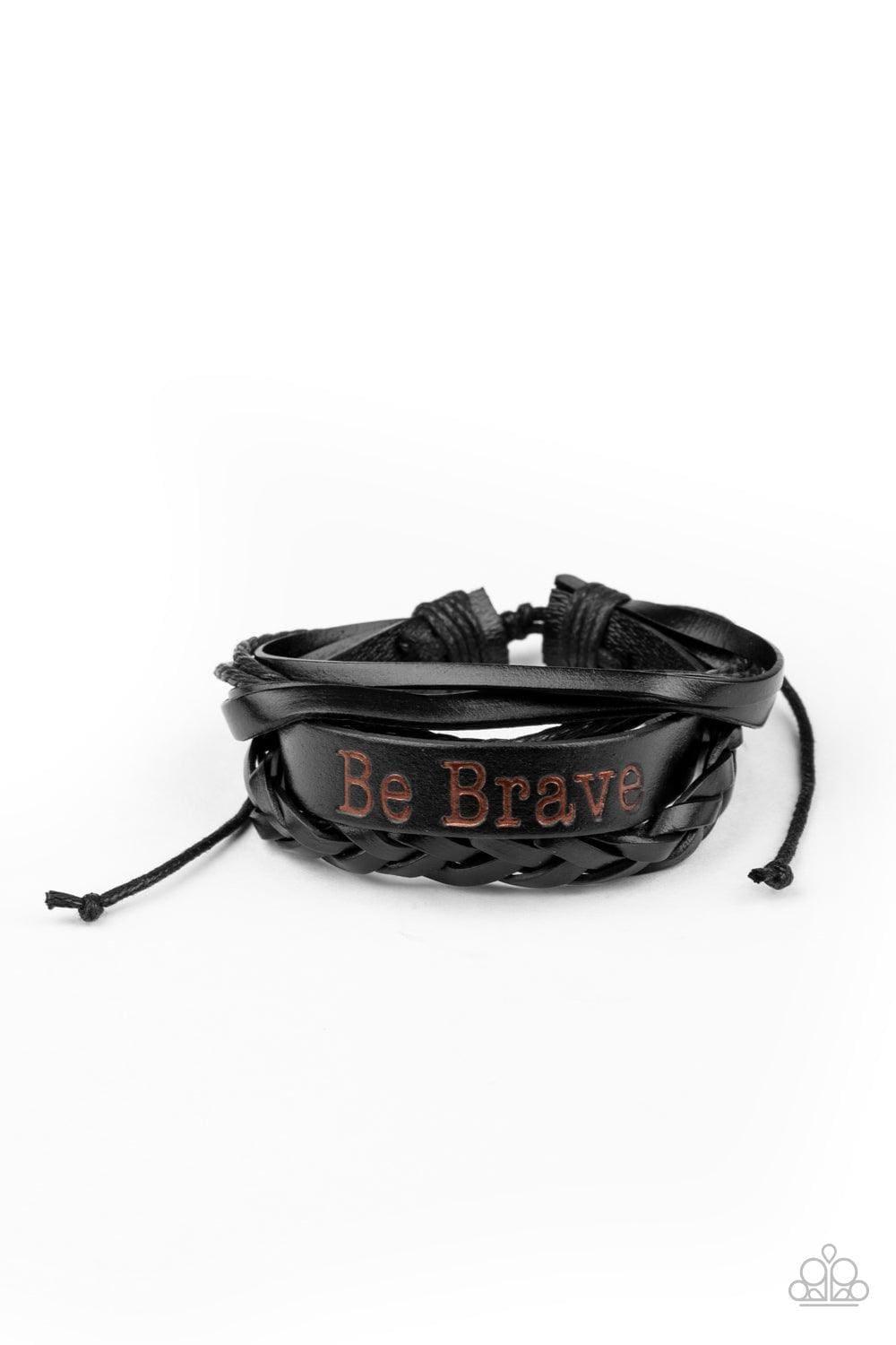 Paparazzi Accessories - Brave Soul - Black Urban Bracelet - Bling by JessieK