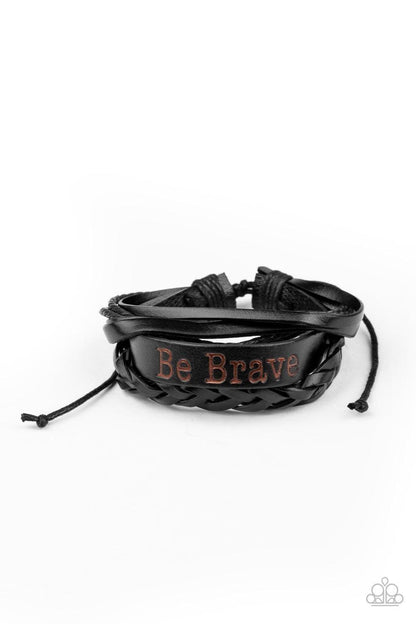 Paparazzi Accessories - Brave Soul - Black Urban Bracelet - Bling by JessieK