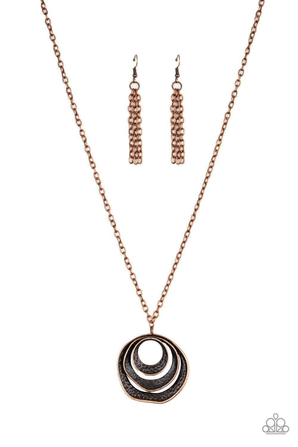 Paparazzi Accessories - Breaking Pattern - Copper Necklace - Bling by JessieK