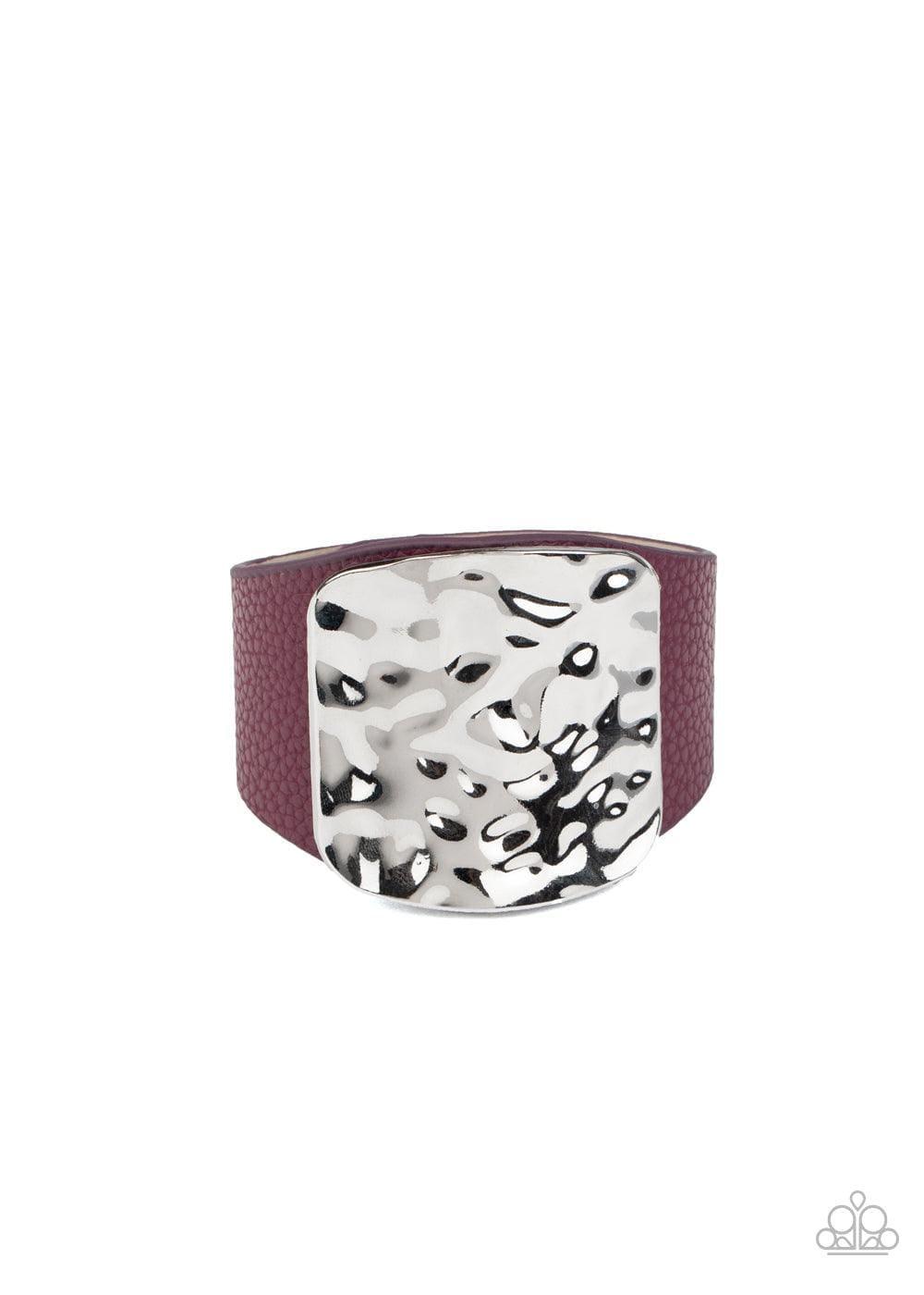 Paparazzi Accessories - Brighten Up - Purple Snap Bracelet - Bling by JessieK