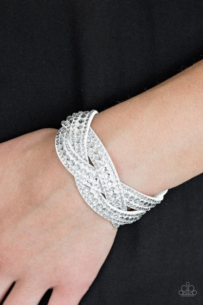 Paparazzi Accessories - Bring On The Bling - White Bracelet - Bling by JessieK