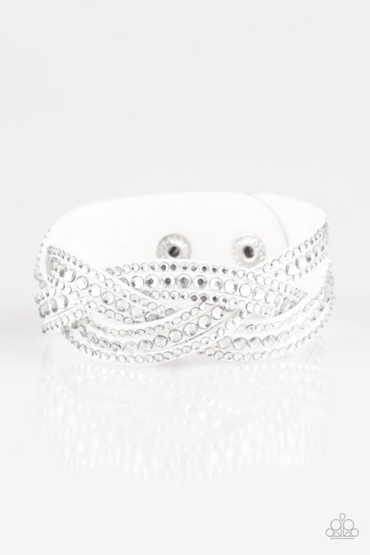 Paparazzi Accessories - Bring On The Bling - White Bracelet - Bling by JessieK