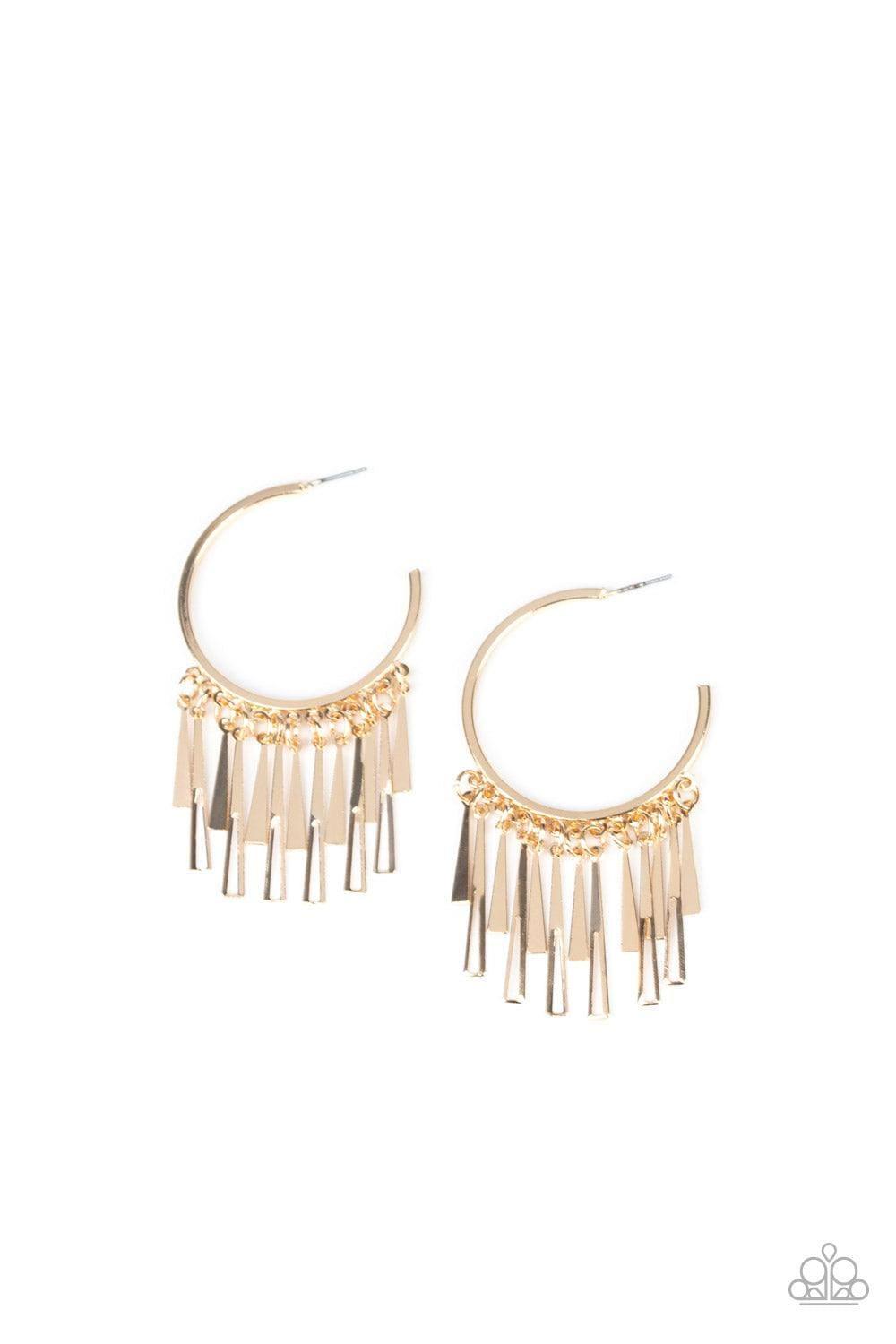 Paparazzi Accessories - Bring The Noise - Gold Earrings - Bling by JessieK