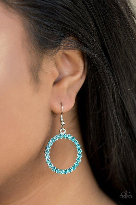 Paparazzi Accessories - Bubblicious - Blue Earrings - Bling by JessieK