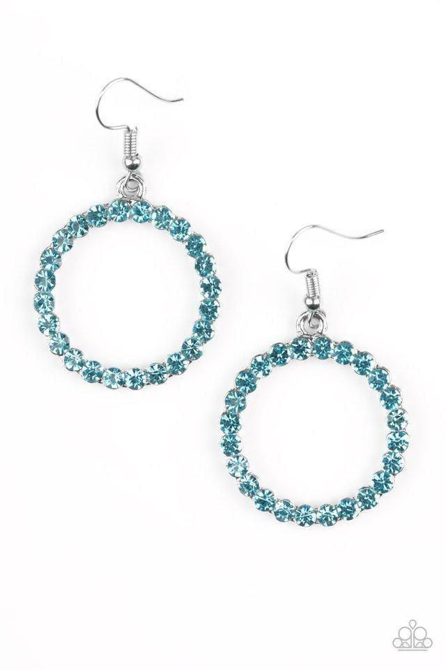 Paparazzi Accessories - Bubblicious - Blue Earrings - Bling by JessieK